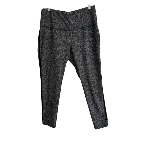 Chico's Pants - Chicos Zenergy Pants 12-14 Yoga Athletic Casual Pull On Gray Black Heathered